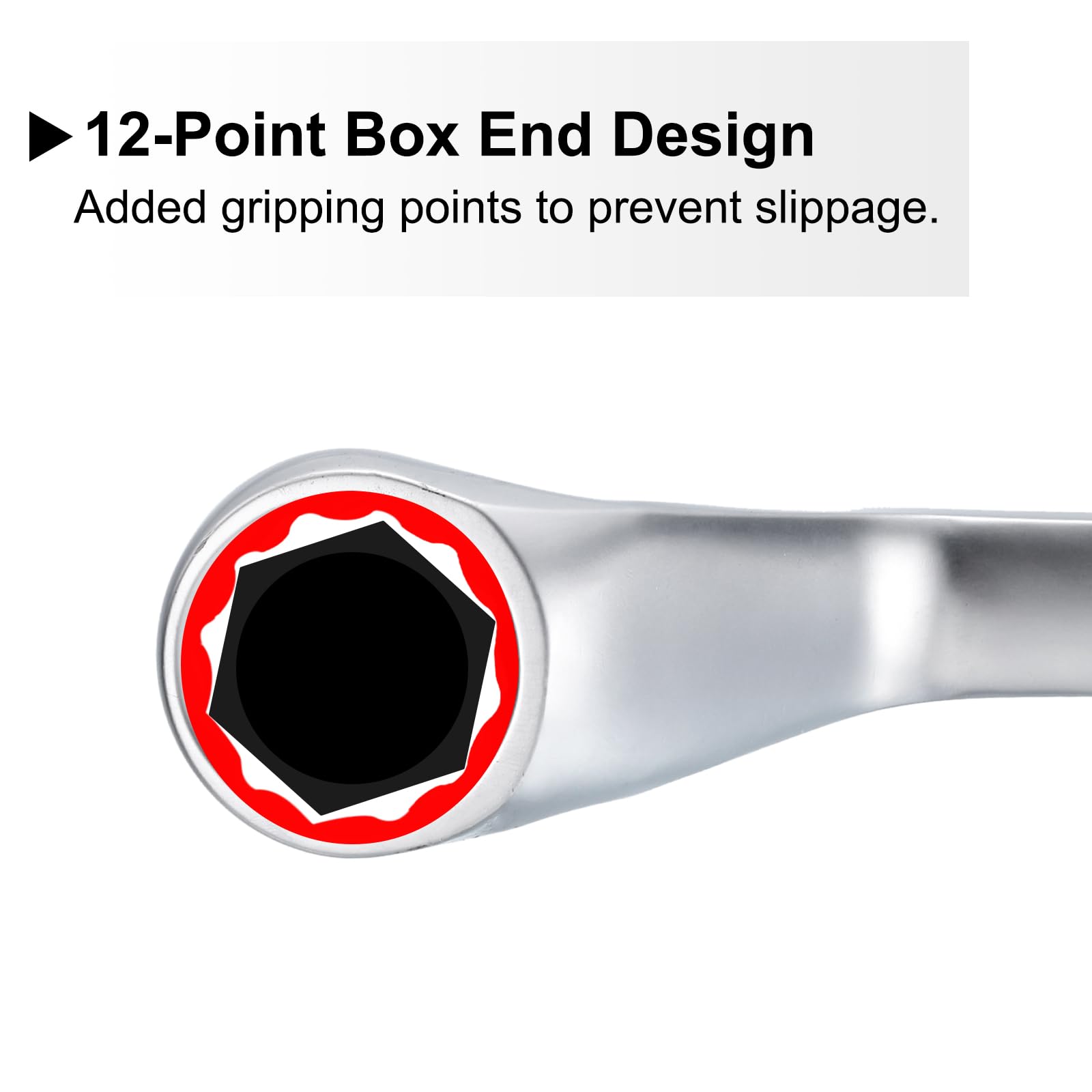 Utoolmart Torx Box Wrench, 13mm X 15mm Metric 12 Point Offset Double Box End Wrench Repair Tool - View #4