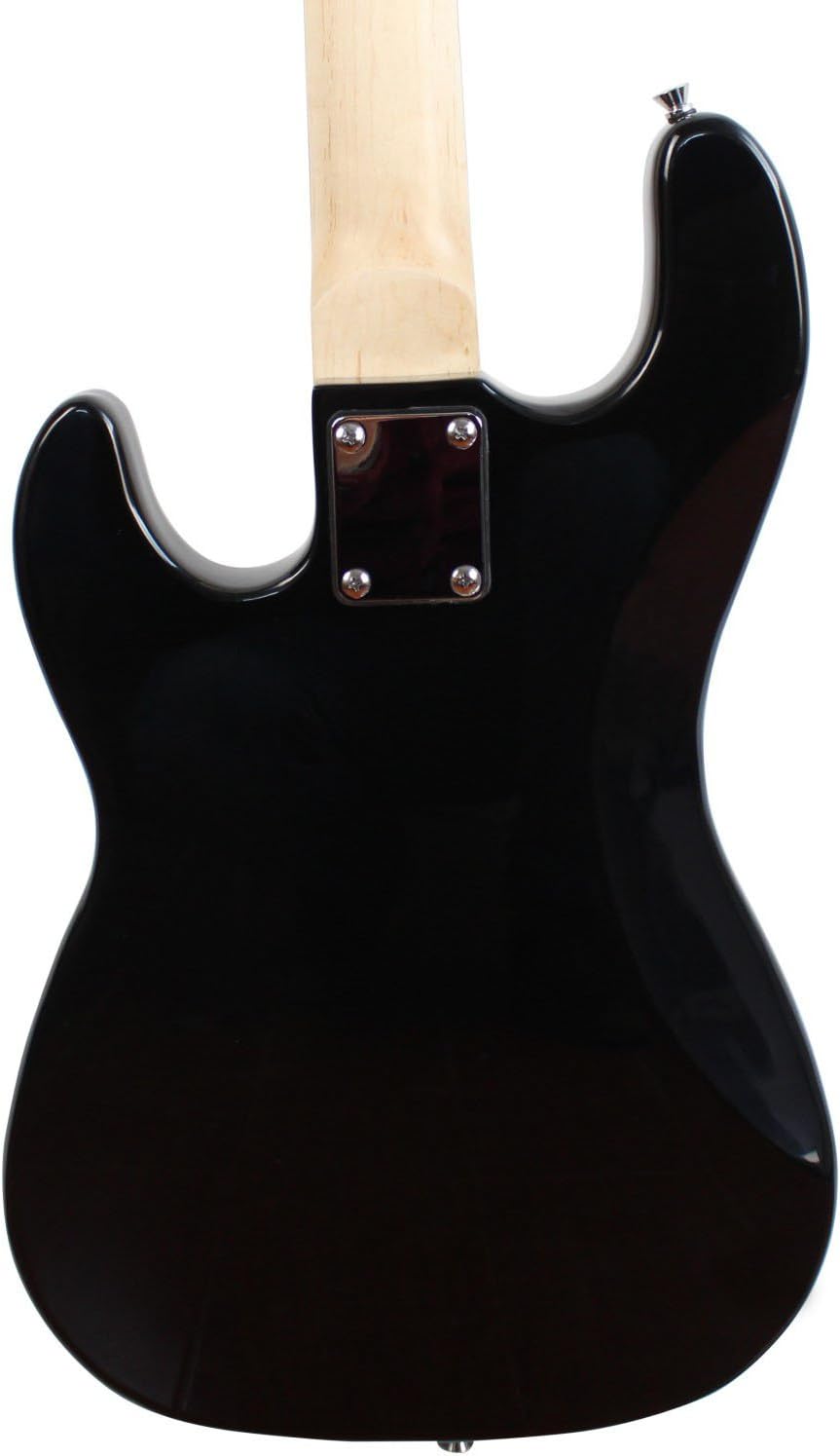 Stedman Beginner Series Bass Guitar Bundle with 15-Watt Amp, Gig Bag, Instrument Cable, Strap, Strings, Picks, and Polishing Cloth - Black