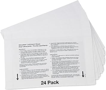VidaTeco Paper Shredder Lubricant Sheets 24-Pack