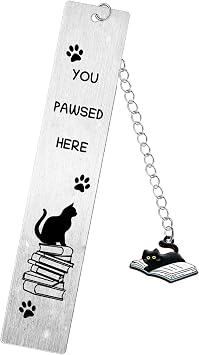 Funny Cat Bookmark for Cat Lover Gifts for Book Lover Gifts for Reader Bookworm Bookish Present Cats Mum Dad Gift for Pet Lover Gift Cute Book Mark for Reading Women