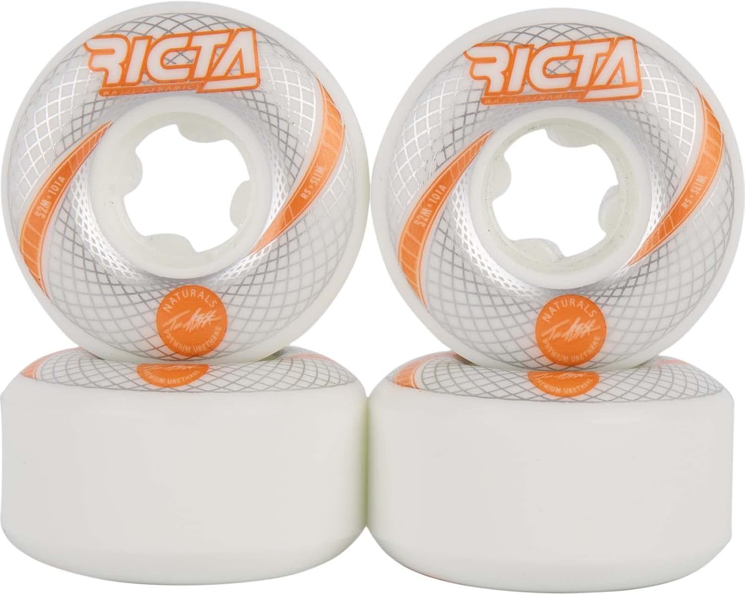 52mm Asta Vortex Naturals Slim 101a Ricta Skateboard Wheels