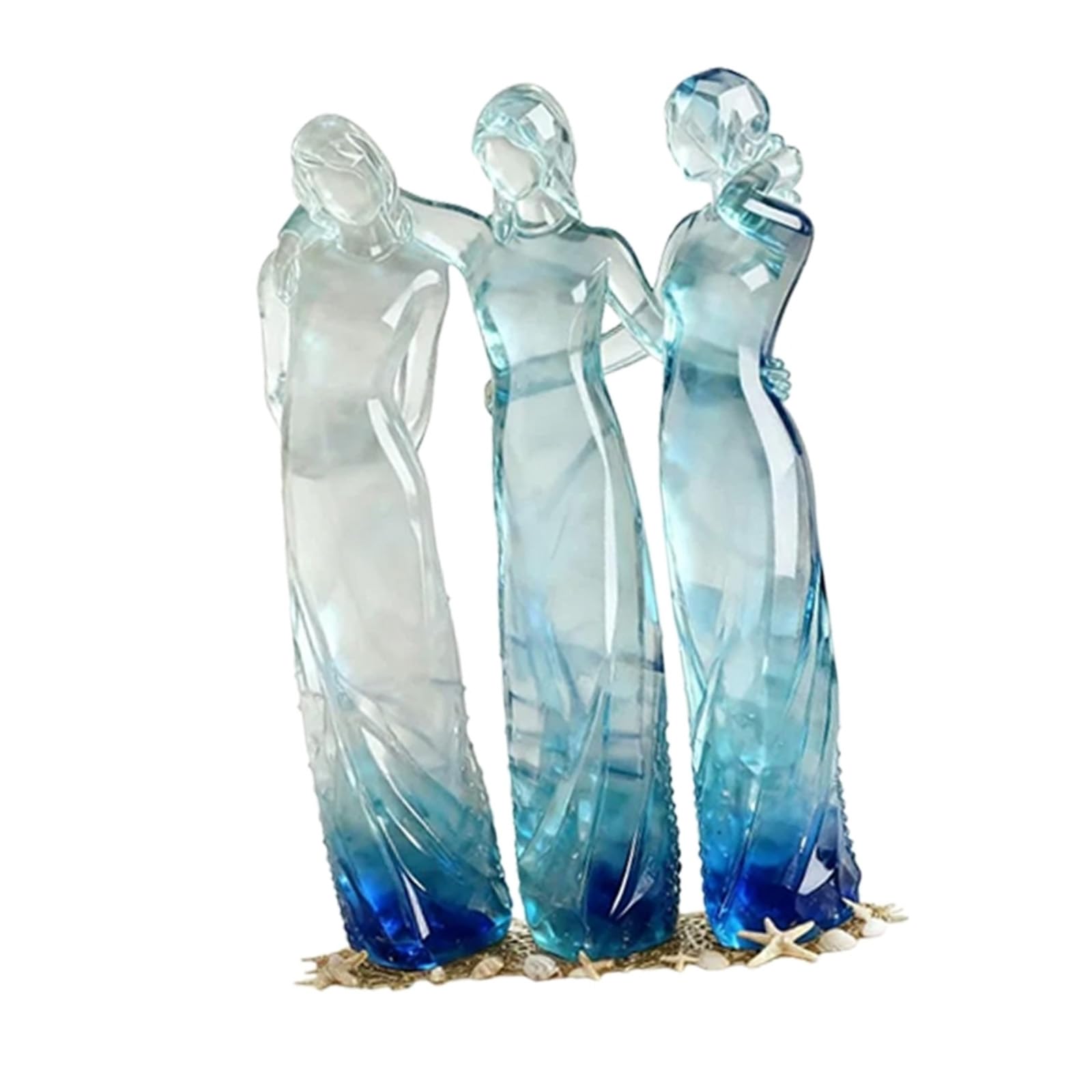 Kalttoy Women's Three Sisters Hope God Sister Embracing Seraph Clear Statue Sister Sculpture A Beautiful Symbol Of Loves & Peace Friend Birthday Gifts For