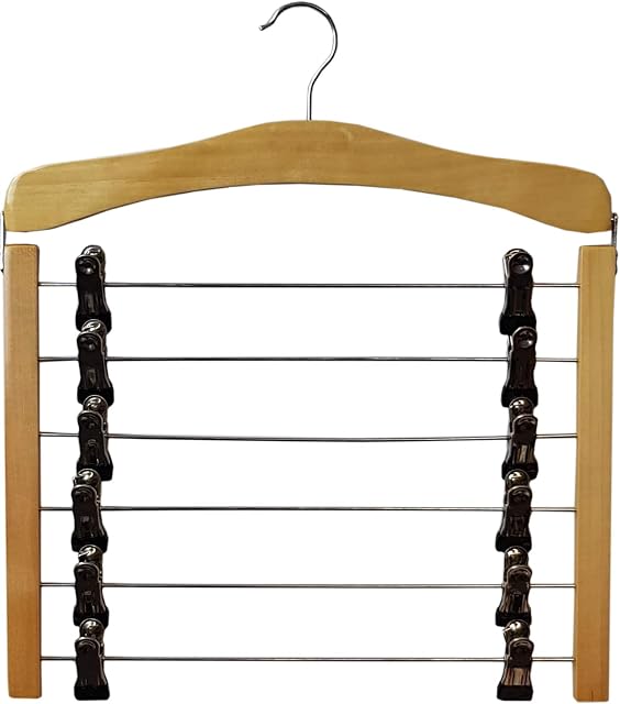 Neusu Space Saving Hanger - Premium Skirt Quality - Lotus wood (1, 6 skirts)