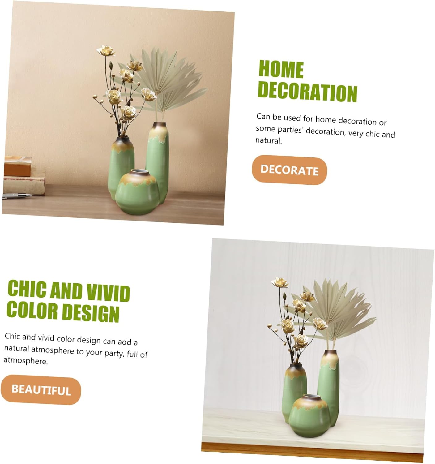 Natural Dried Palm Leaf Decor for Flower Arrangement and Vase Art Multi-Purpose Boho Style Ornament for Party Window Display and Wall Decoration with Fresh Color and Beauty