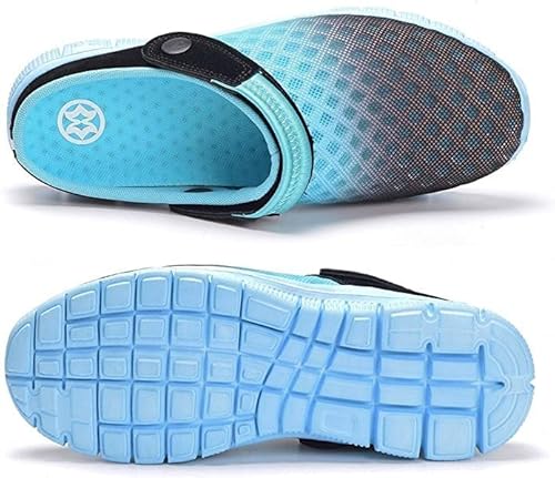 Unisex Clogs Hausschuhe Muffin Unten Alltägliche Drag Pantolette Sommer Beach Schuhe Sandalen für Damen Herren, Schwarz Blau, 42 EU