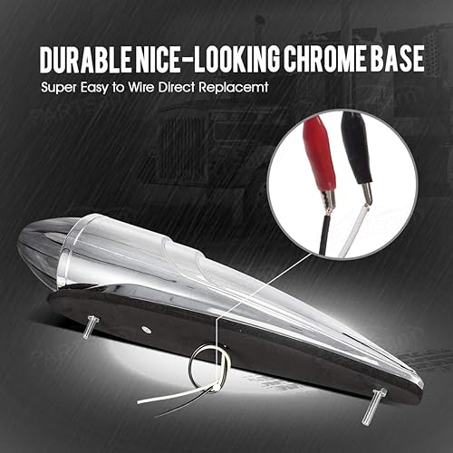 Miniatura 6 de Partsam 5 luces LED de 21 luces LED de humo para cabina de techo para correr, cromadas superbrillantes, resistentes luces de repuesto para camiones