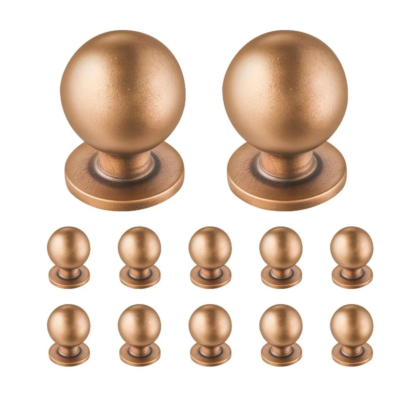 Lot de 12 boutons d'armoire vintage en zinc de 2,5 cm pour tiroir de commode