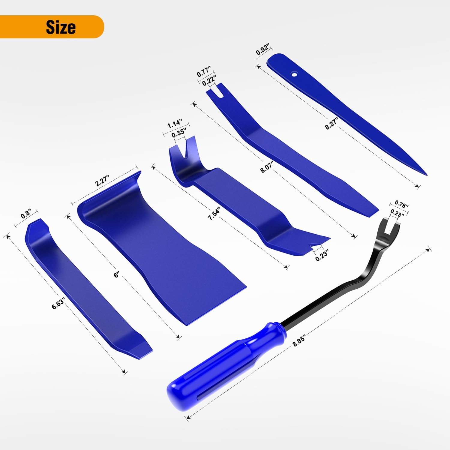 GOOACC 6PCS Auto Trim Removal Tool Kit Blue image 2