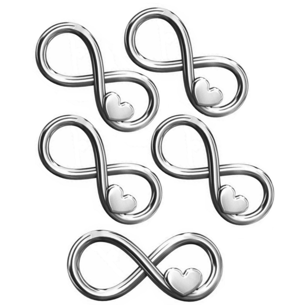 Connettore Ciondolo Infinito In Argento 925 - 16.5mm Per Bracciali E Collane Fai Da Te - Foto 5