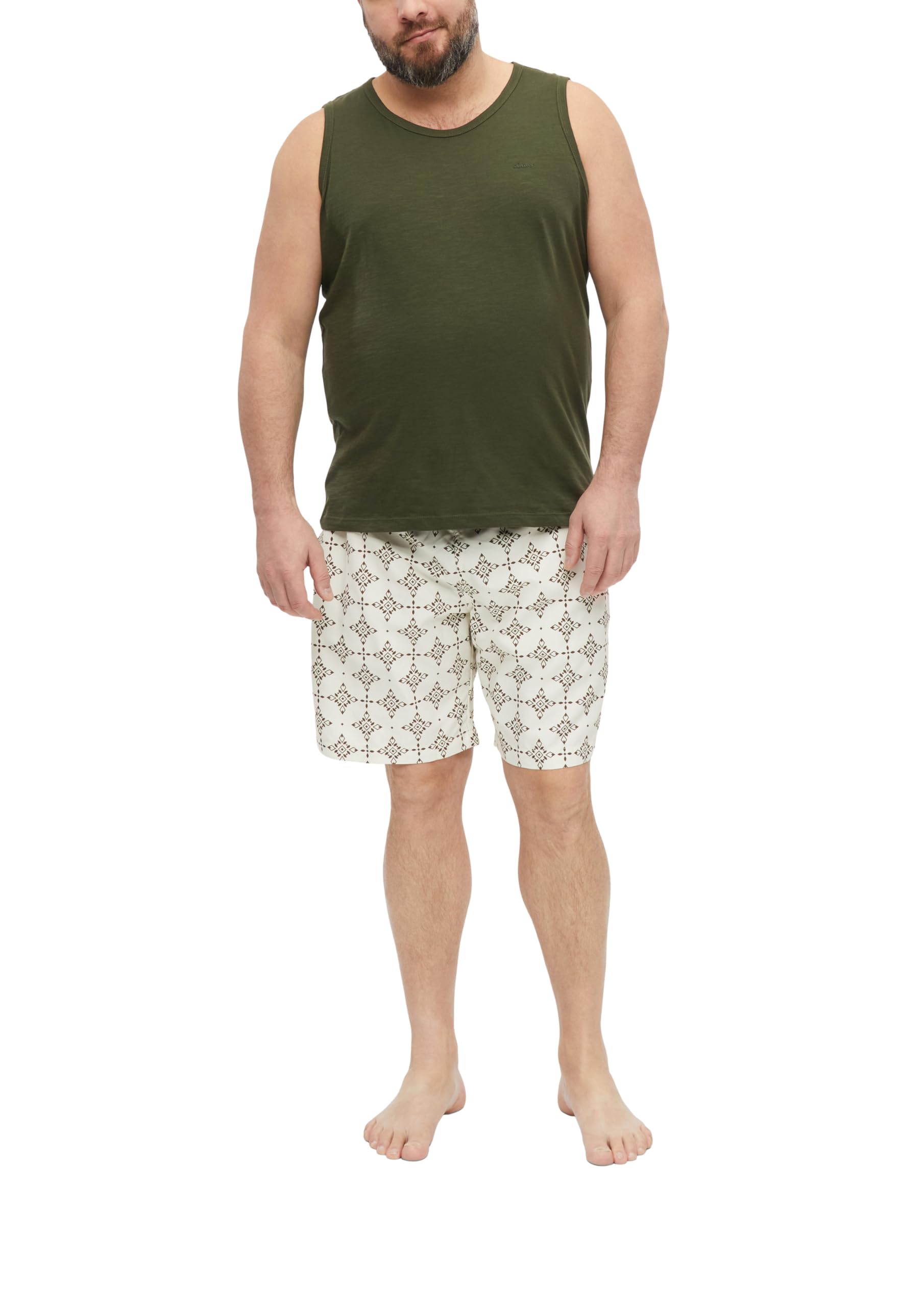 s.Oliver Men's 2181365 Swimming Shorts (Pack of 1), Brown, 3XL