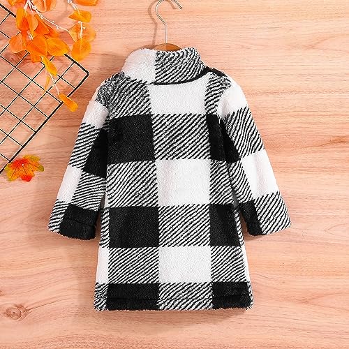 Children Dress Coat Toddler Boys Girls Shirt Coat Jacket Plaid Long Sleeve Kids Turn Down Youth Small Winter Coat2