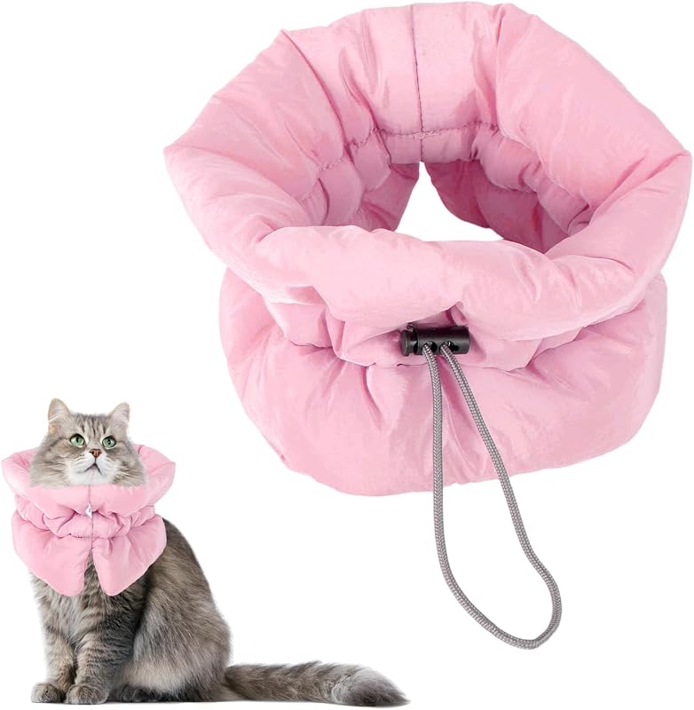 Colar de Recuperação Ajustável e Impermeável para Gatos e Cães BOXOB – Rosa
