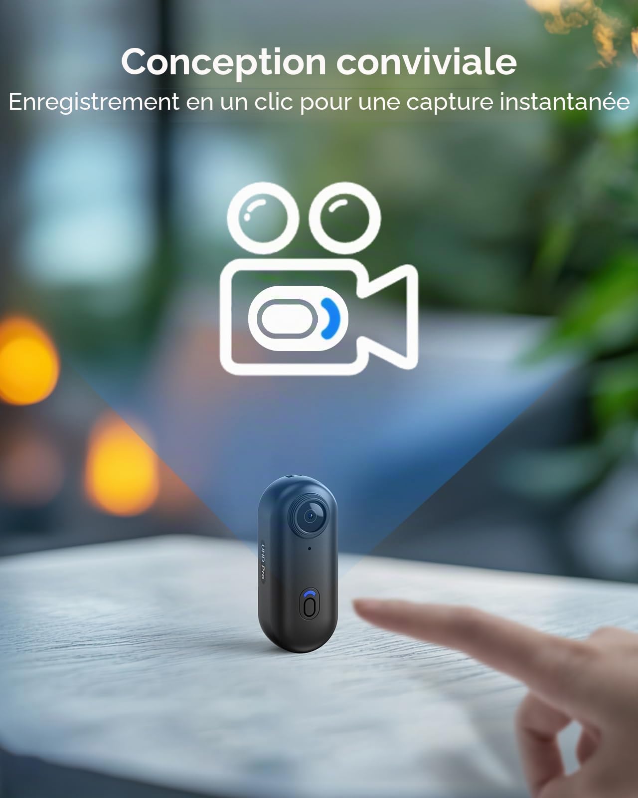 BOBLOV W4 4K Bodycam Mini caméra corporelle avec Clip Rotatif à 360° et Clip magnétique, 90 Minutes pour Enregistrement, conférences, Voyages, promenades avec Animaux de Compagnie (4K 128 Go étanche)
