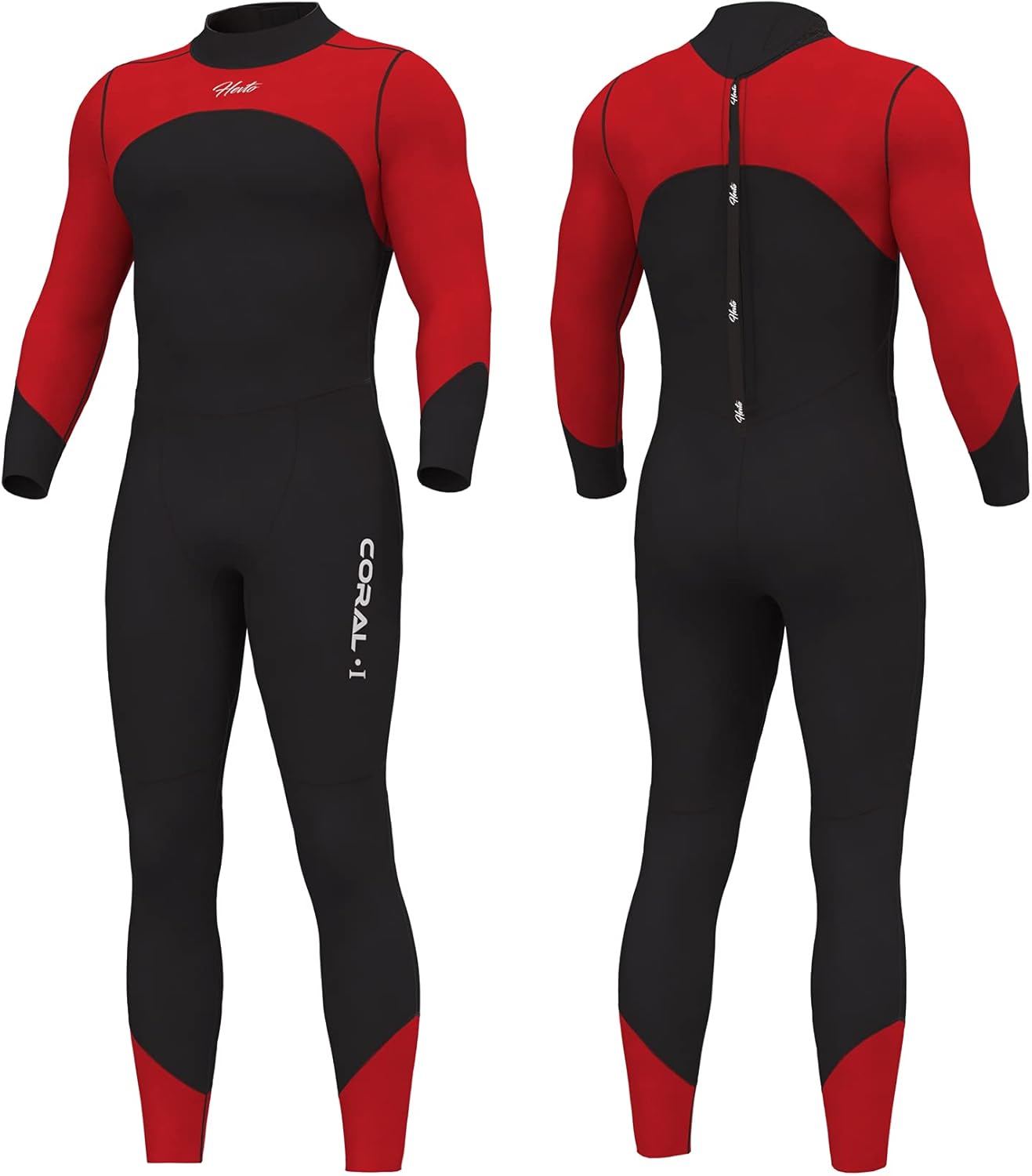 Hevto Wetsuits Men 3mm Neoprene Full Scuba Diving Suits Surfing Swimming Long Sleeve Keep Warm Back Zip for Water Sports : Sports & Outdoors