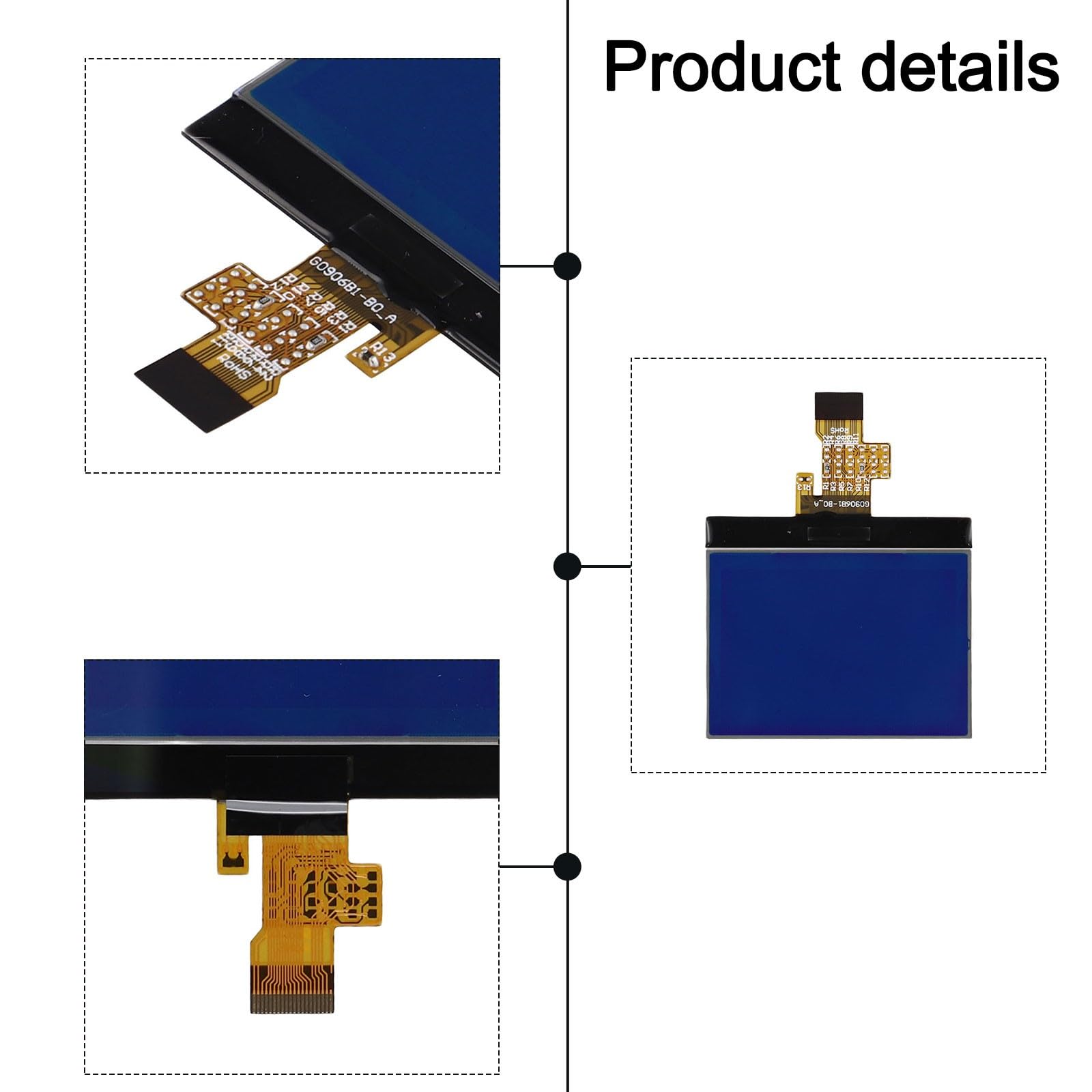 FUBESK Écran LCD 407 SW 2004–2010 Compteur de vitesse tableau de bord Pièce de rechange Oe A2C53119649 9658138580 pour noir