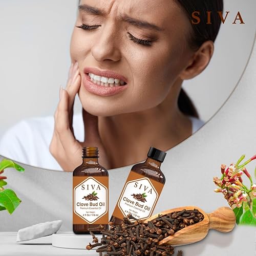 Miniatura 5 de SIVA - Aceite esencial de clavo de olor, 4 onzas líquidas, aceite de clavo natural, para difusor, cara, cuidado de la piel, aromaterapia, cuidado