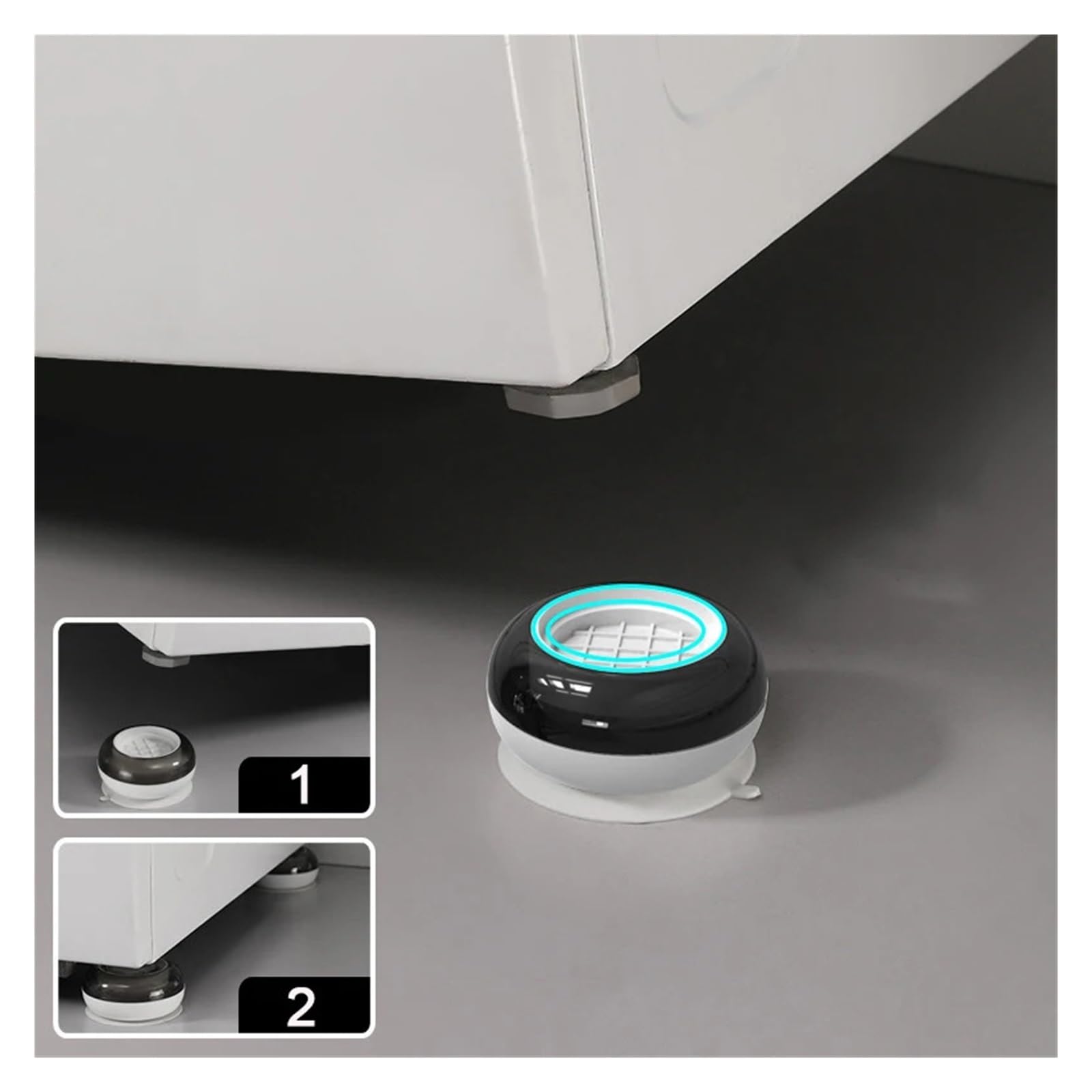 Nevera universal antivibración con almohadilla de goma for pies(White)