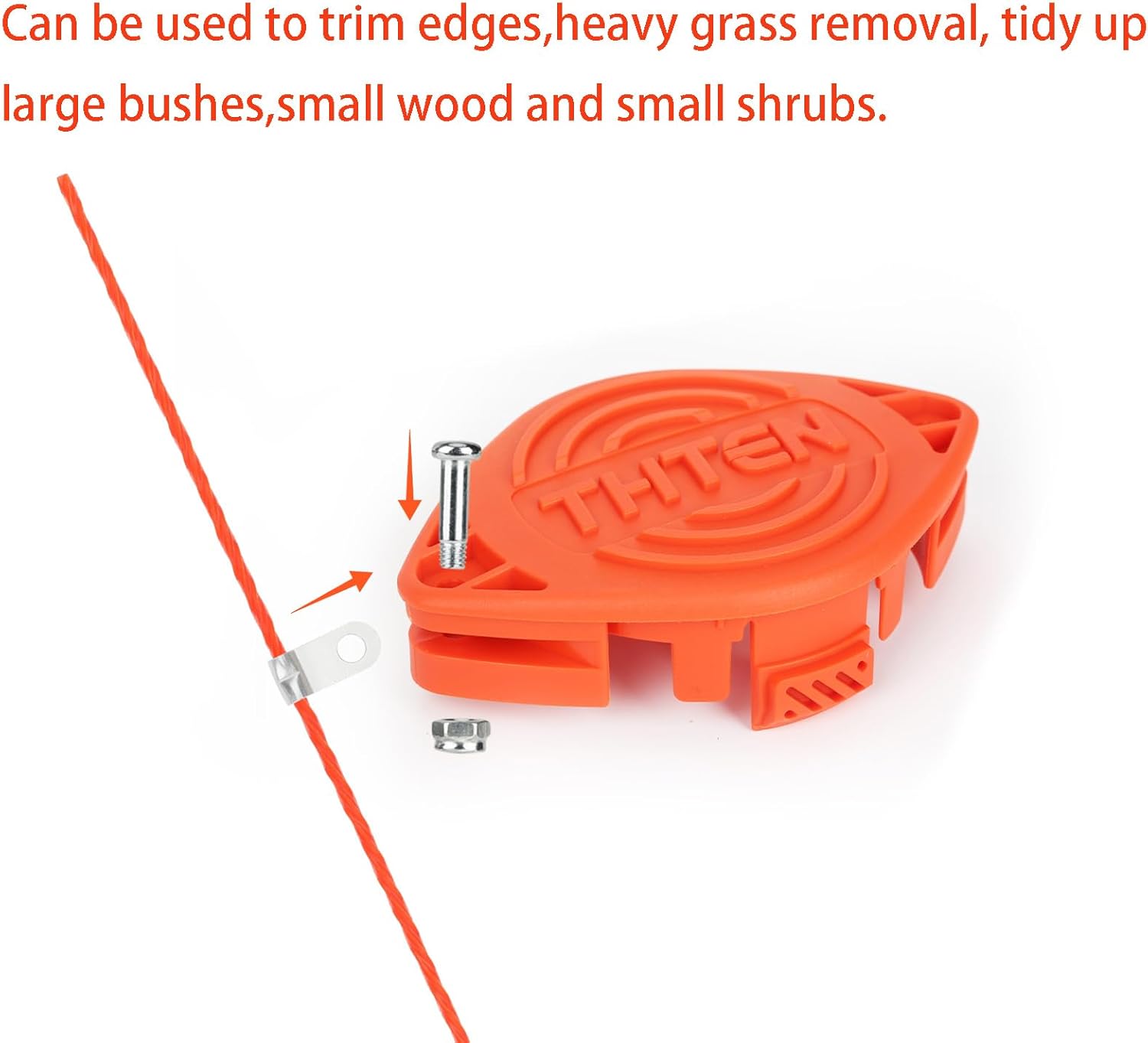 THTEN AF-100 Trimmer Blades Replacement Spool 30Ft 0.065" Compatible with Black & Decker GH600,GH610,GH900,GH912,ST6600,ST7000,ST7700,NST1118,NST2118,LST220,LST300 Line String Trimmer 1+10+6+4+1