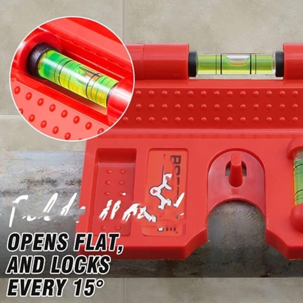 Magnetic Folding Angle Fixed Spirit Level Inclinometer 270 Degree Pipe Tube Leveller