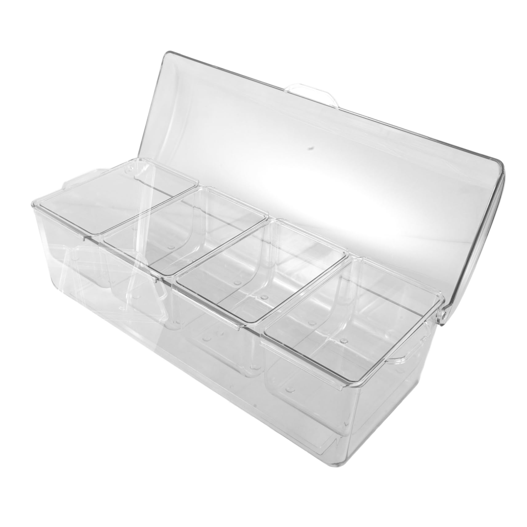 ULTECHNOVO Contenitore per Alimenti in Plastica a 4 Scomparti Grande | Coperchi, per Insalate e Condimenti, Portatile per Picnic e Uscite Familiari, Organizzazione Separata
