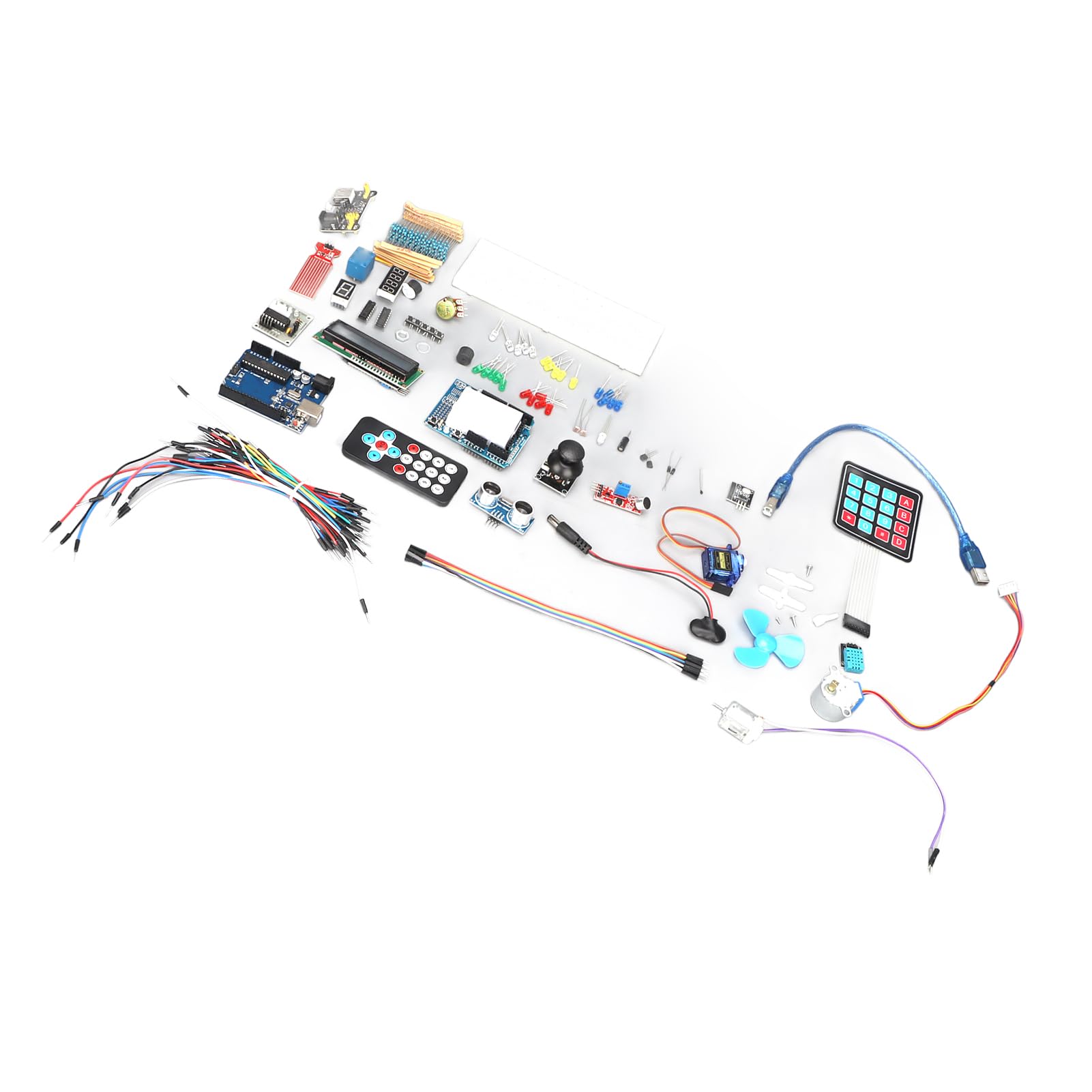 Emoshayoga Kit de Inicio para R3 Juego Completo de Aprendizaje de Componentes Electrónicos de Bricolaje con CD Tutorial para Principiantes y Profesionales Plástico ABS Duradero