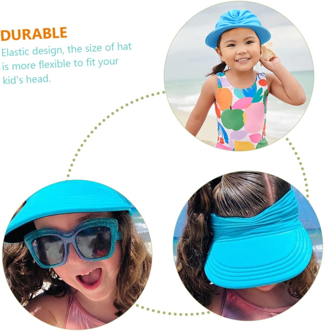 GALPADA 3pcs Boy Girl Sun Hat Breathable Wide Brim Outdoor Hat for Boys Girls Lightweight Uv Shielding for Beach Travel Camping Activities Lake
