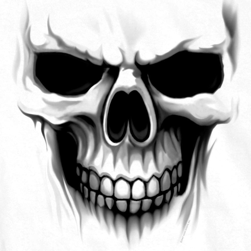 Hot Leathers T-Shirt mit Totenkopf-Motiv, 100% Baumwolle, doppelseitig, Bedruckt