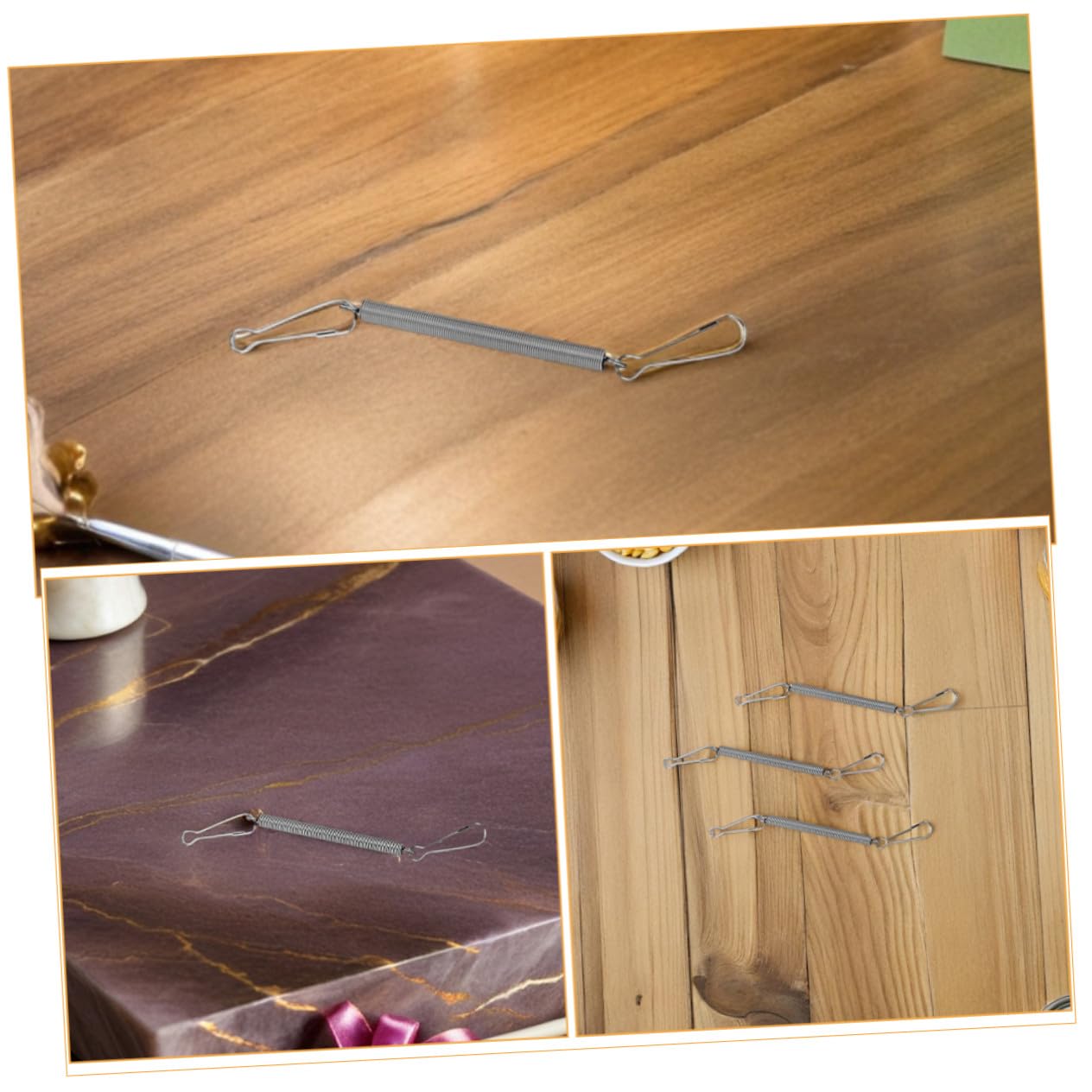 ORFOFE 50 Pezzi Clip a molla in acciaio per supporto bevitore appeso gabbia piccoli animali coniglio criceto holder fissaggio bottiglia acqua