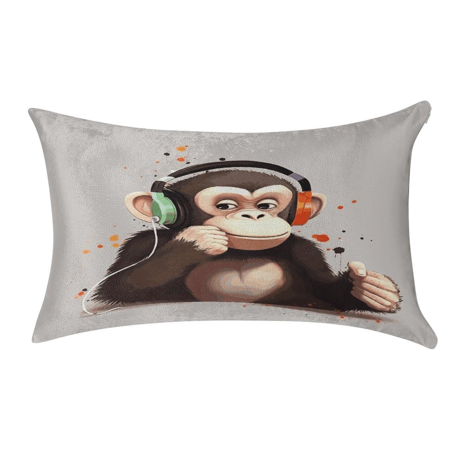 Fekiloot Style Music Monkey Pillow Covers Home Decor Pillow Cases