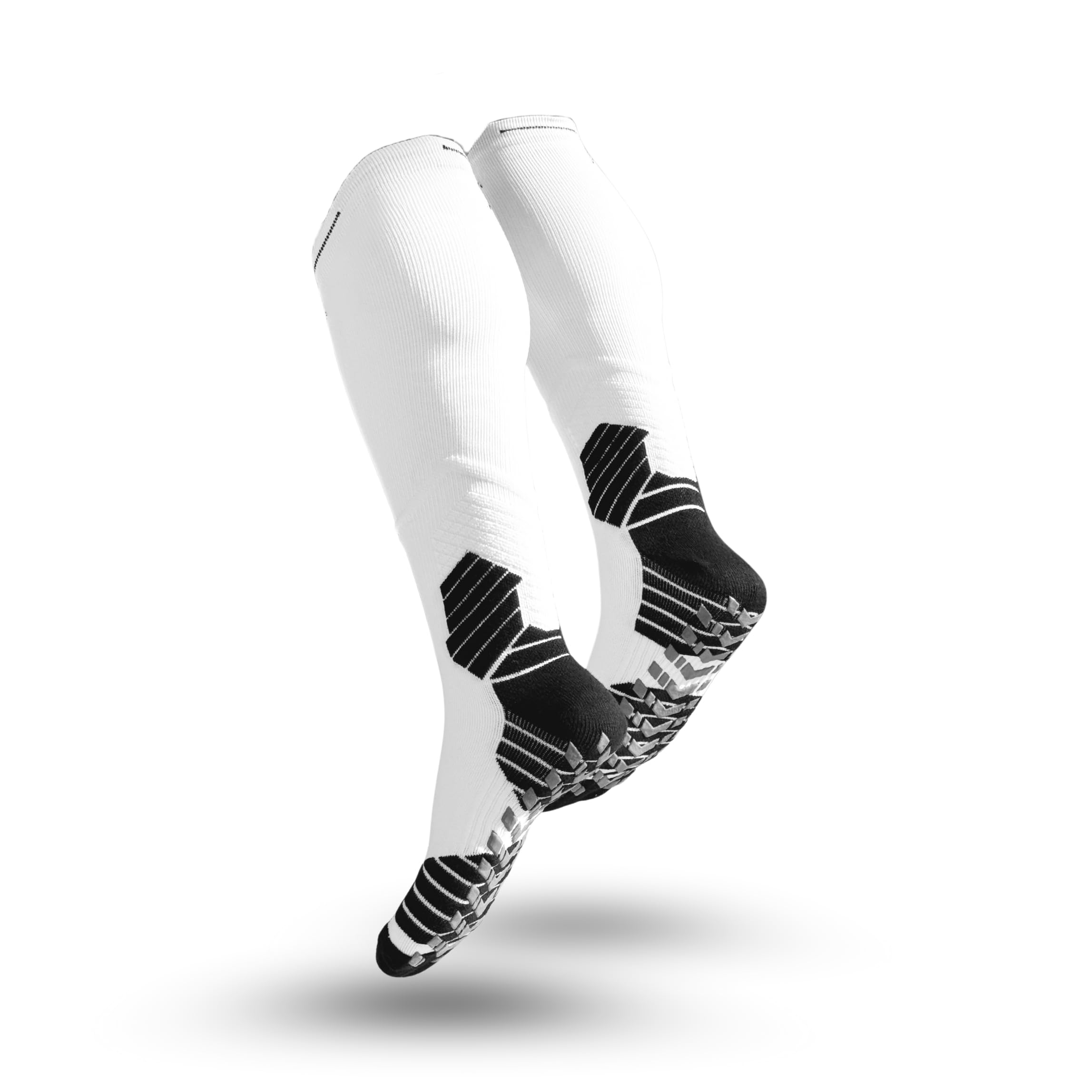 ROCKETGRIP Eishockeysocken – Rutschfeste Grip-Skate-Socken für Erwachsene & Jugend – Gepolstert, Kompressionspassform, Anti-Blasen, Feuchtigkeitsableitend – Für Hockeyspieler