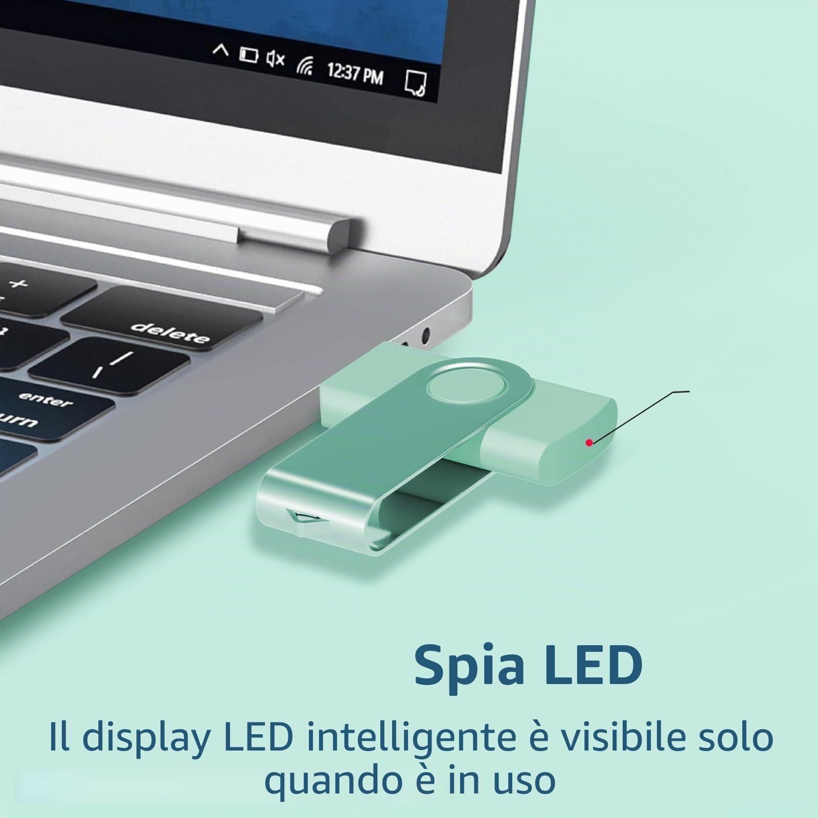ABLAZE Chiavetta USB da 64 GB, confezione da 5 chiavette USB rotanti | colorate, ad alta velocità, USB 2.0 Flash Drive