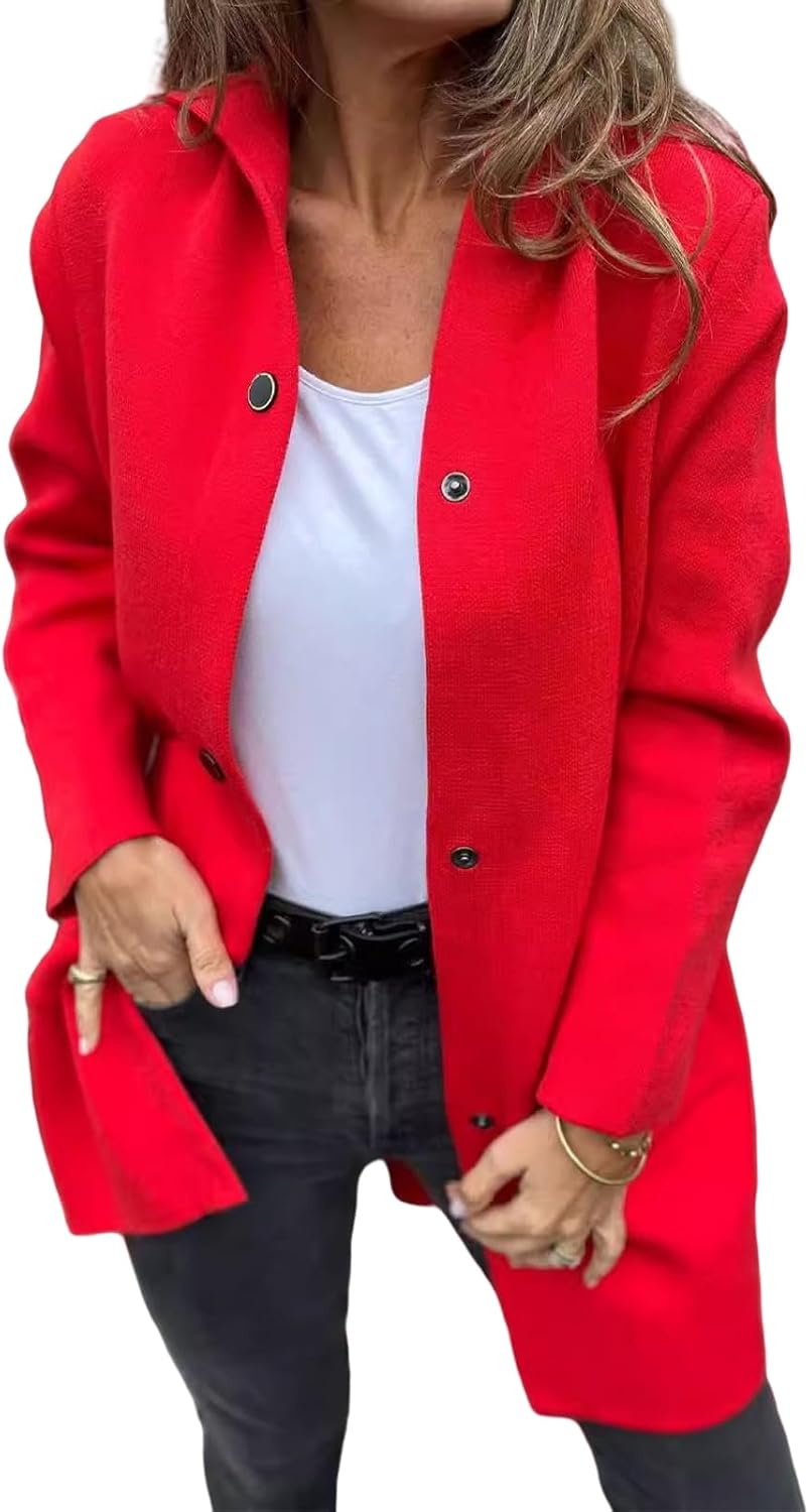 Trench Coat Women Casual Single Breasted Hooded Jacket Wool Blend Pea Fashion Winter Dressy Overcoat Hood Jackets