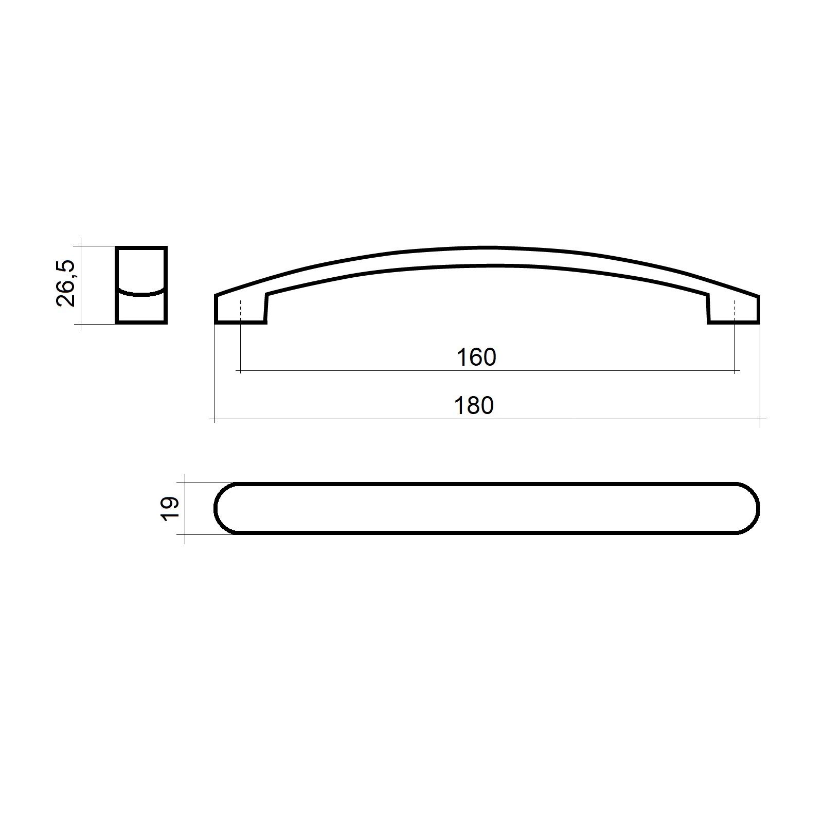 SOTECH 25 piezas Tiradores para muebles SW111 Distancia agujeros 160 mm