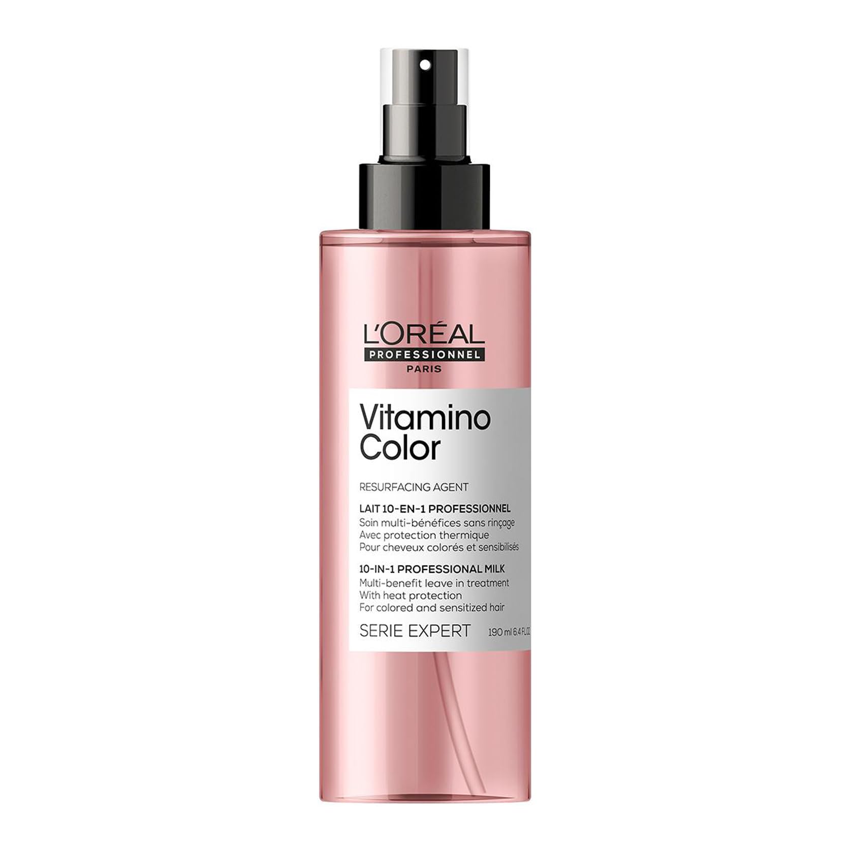 L'Oréal Professionnel, Spray de tratamiento 10 en 1 con Resveratrol, Para pelo teñido, Vitamino Color, SERIE EXPERT, 190ml
