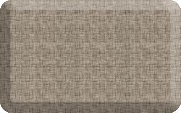 GelPro Anti-Fatigue Designer Comfort Kitchen Floor Mat, 20x32, Trellis Khaki Stain Resistant Surface with 3/4 Thick Ergo-Foam Core for Health and Wellness Tweed Weathered Tan, 32"L x 20"W x 0.8"Th
