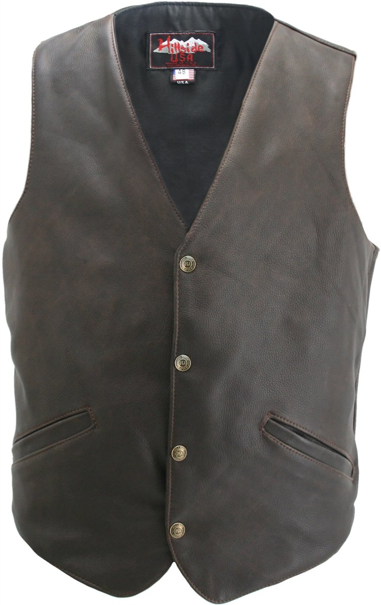 Classic Vintage Leather Vest (Chest:44