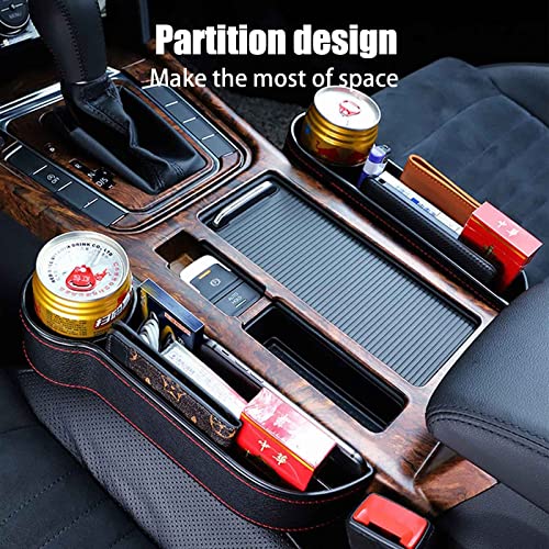 image for Gihunk 2 Pcs Car Seat Gap Filler - Leather Car Seat Crevice Storage Bo