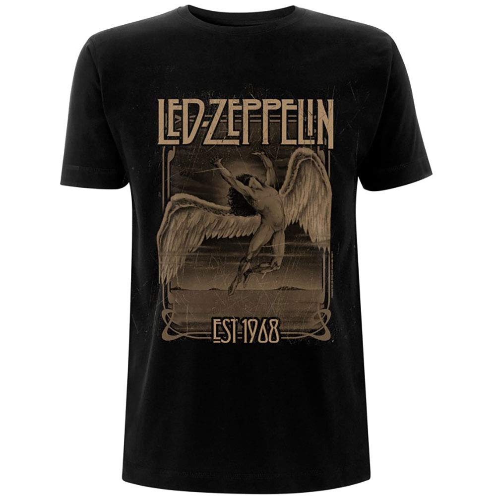 Led Zeppelin Faded Falling Official Tee T-Shirt Mens Unisex (Medium) Black