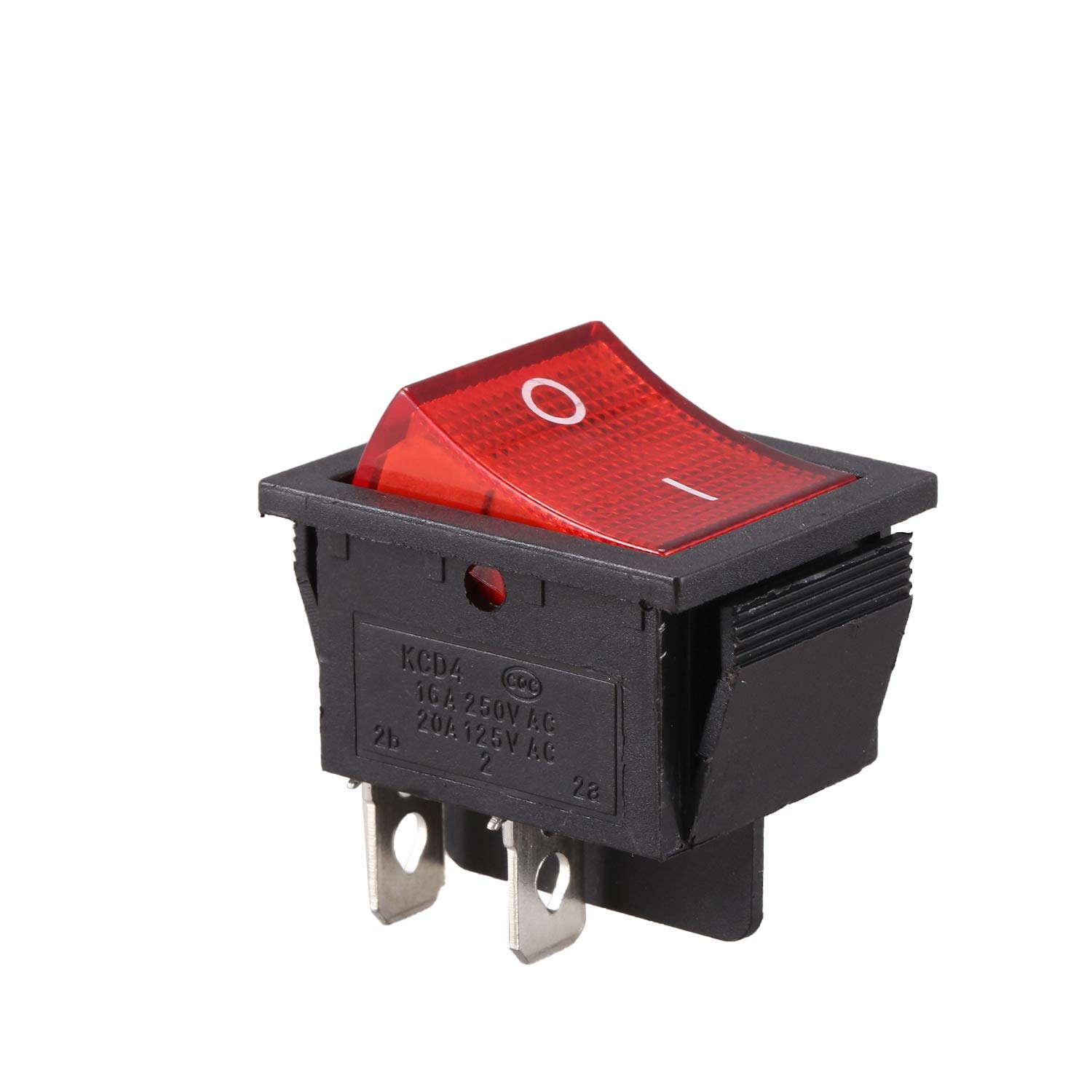 rosse Luci illuminato 4 Pin DPST ON/OFF Interruttore a bilanciere 16A 20A 250V AC