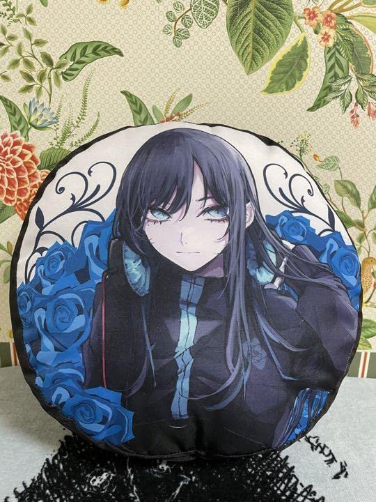 Ado ラウンドクッション ホワイト Ado ラウンドワンクッション ブルー