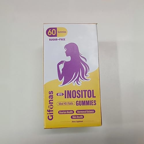 Myo-Inositol & D-Chiro Inositol, Inositol Gummies with Vitamin D3, Omega-3, Magnesium Glycinate, Folate & Zinc, Inositol Supplement-30 Day Supply