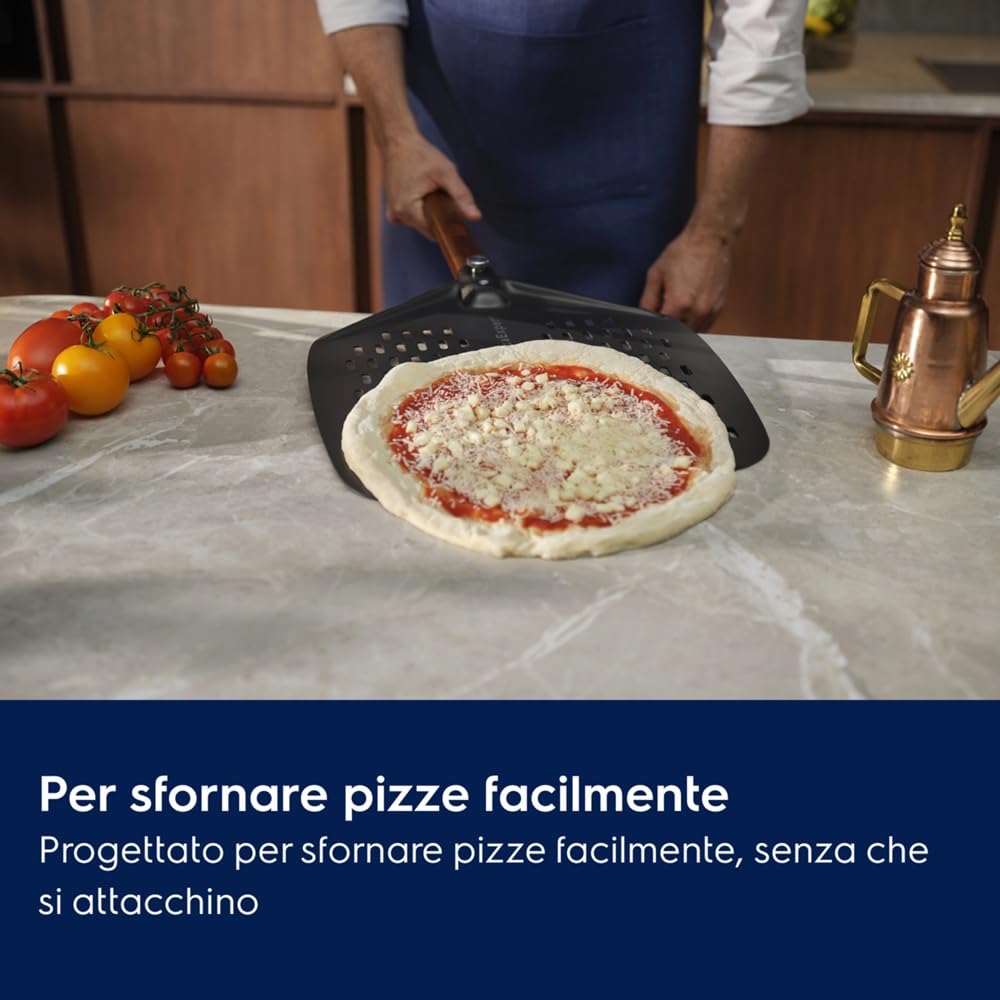 Electrolux COX8P08WH, Forno da Incasso Multifunzione Pirolitico, Autopulente, 72 L, PizzaExpert 340°C, Funzione Pizza in 2.5 Minuti, Vapore, Display Touch, Teglia in Ghisa e Pala Incluse, Wi-Fi, Nero