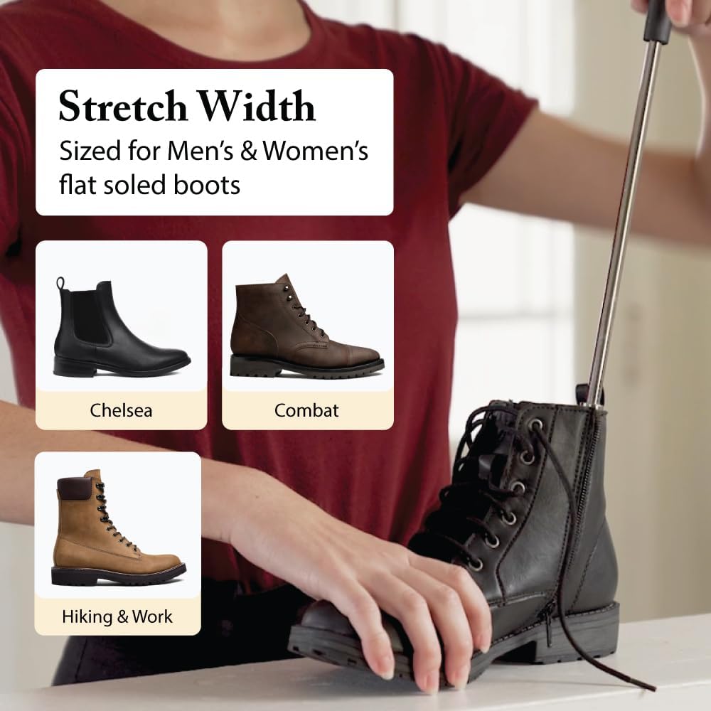 FootFitter Premium Professional Boot Stretcher for Men & Women, Wooden Width Expander for Tight Boots, Shoe Pain Relief Aid - Image 2