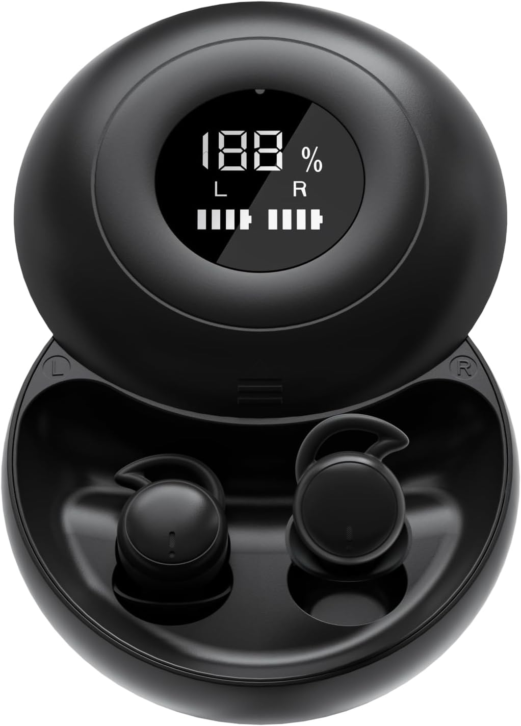 Mini Sleep Earbuds Wireless, Ultra-Light Invisible Sleep Headphones Bluetooth 5.4, Waterproof Earphones with 28H Battery Life for Side Sleeper (Onyx Black)