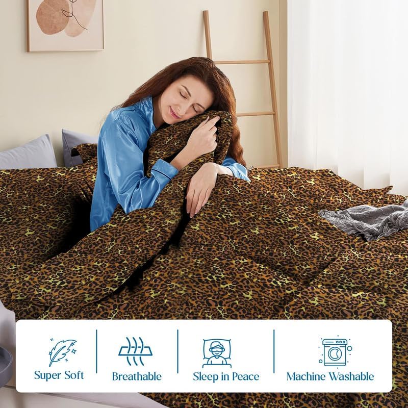1-Piece Queen - XL Size Duvet Cover Only, 88" x 90", 100% Egyptian Cotton, 600 Thread Count, Leopard Solid, Zipper Closure, Lightweight Cooling Duvet Cover, Soft Breathable Bedding