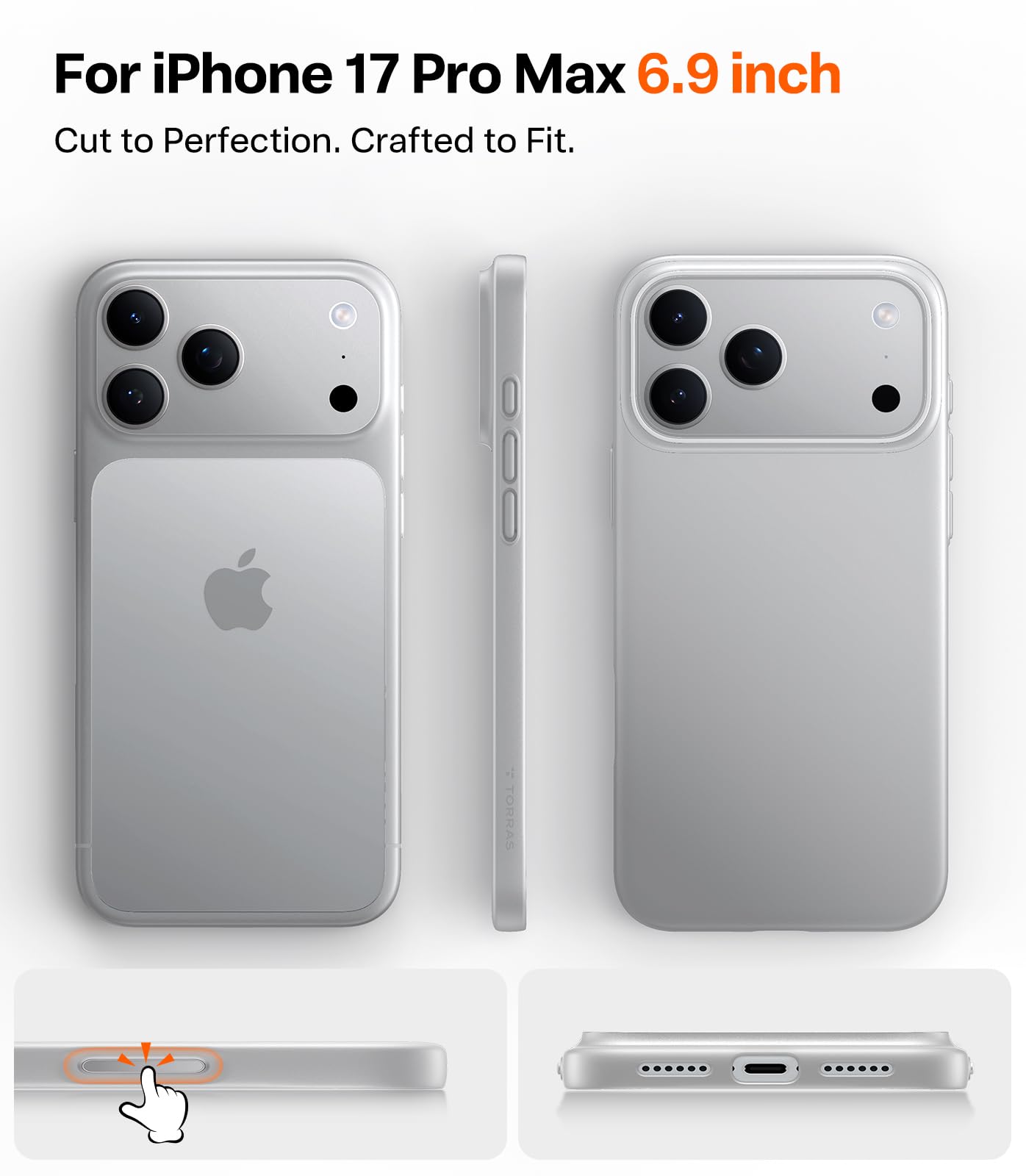 Amazon.com: TORRAS Magnetic Slim Fit Case for iPhone 17 Pro Max