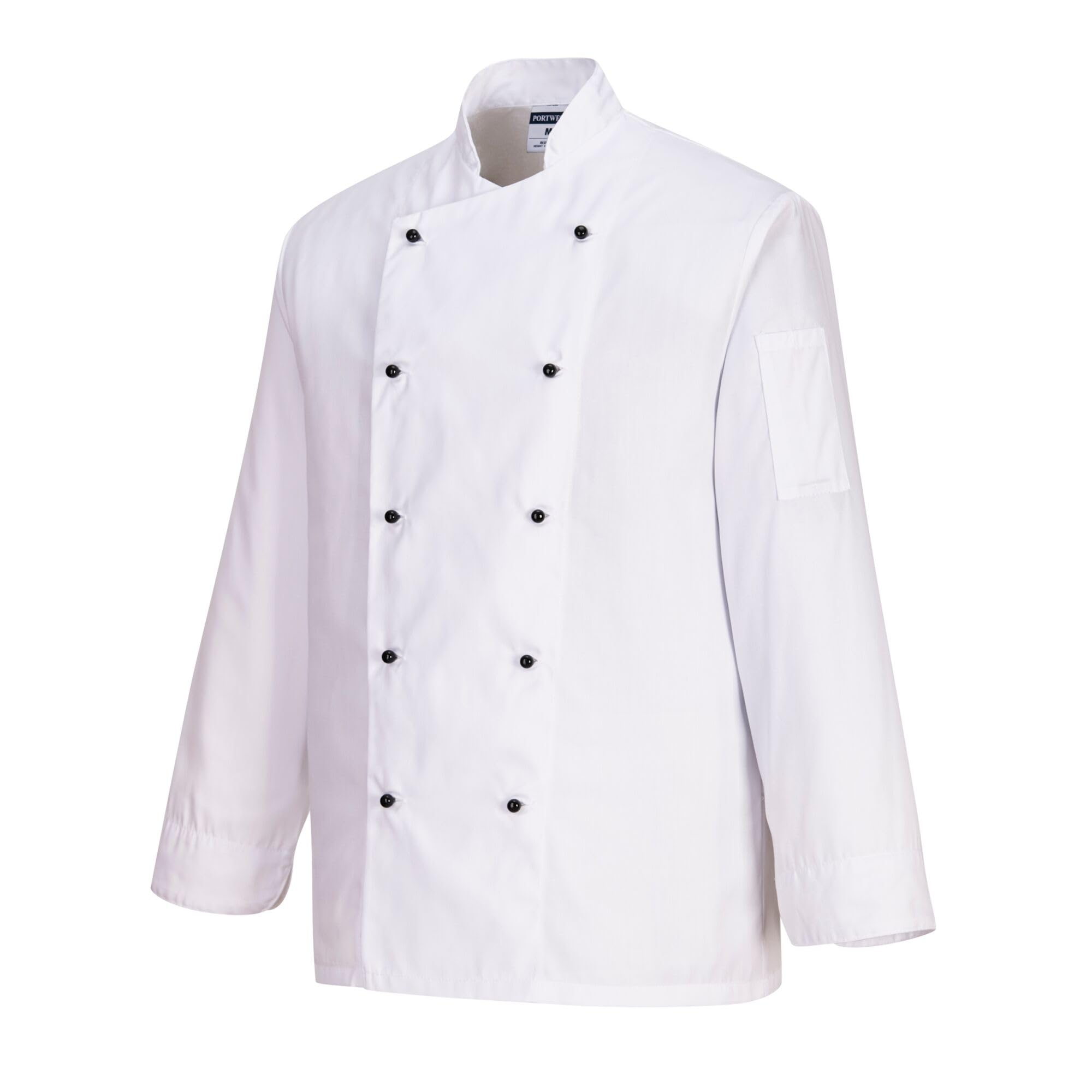 Portwest C834WHRM Giacca da Chef Somerset, Bianco, M