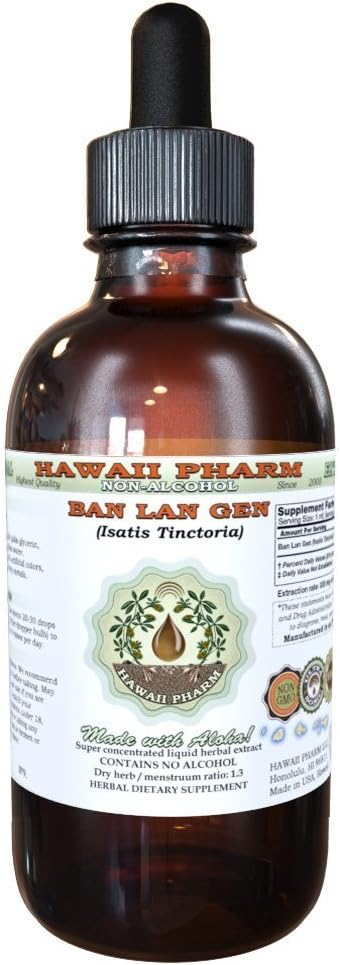 Ban LAN Gen Alcohol-Free Liquid Extract, Ban LAN Gen, Isatis (Isatis Tinctoria) Root Glycerite Natural Herbal Supplement 4 oz