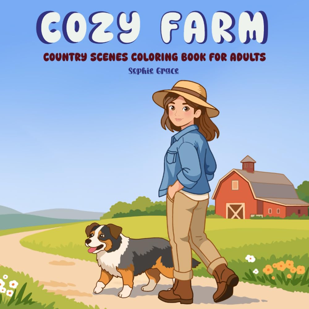 Cozy Farm Moments: A Peaceful Country Coloring Book for Adults Simple Scenes for Relaxation & Slow Living (Cozy Moments Coloring Series)