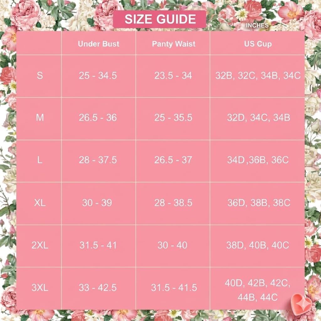 HELLOLAGIRL Sexy Lingerie Set for Women,Lace Womens Lingeries flower Chain Lingerie 3 Piece with Garter Belt